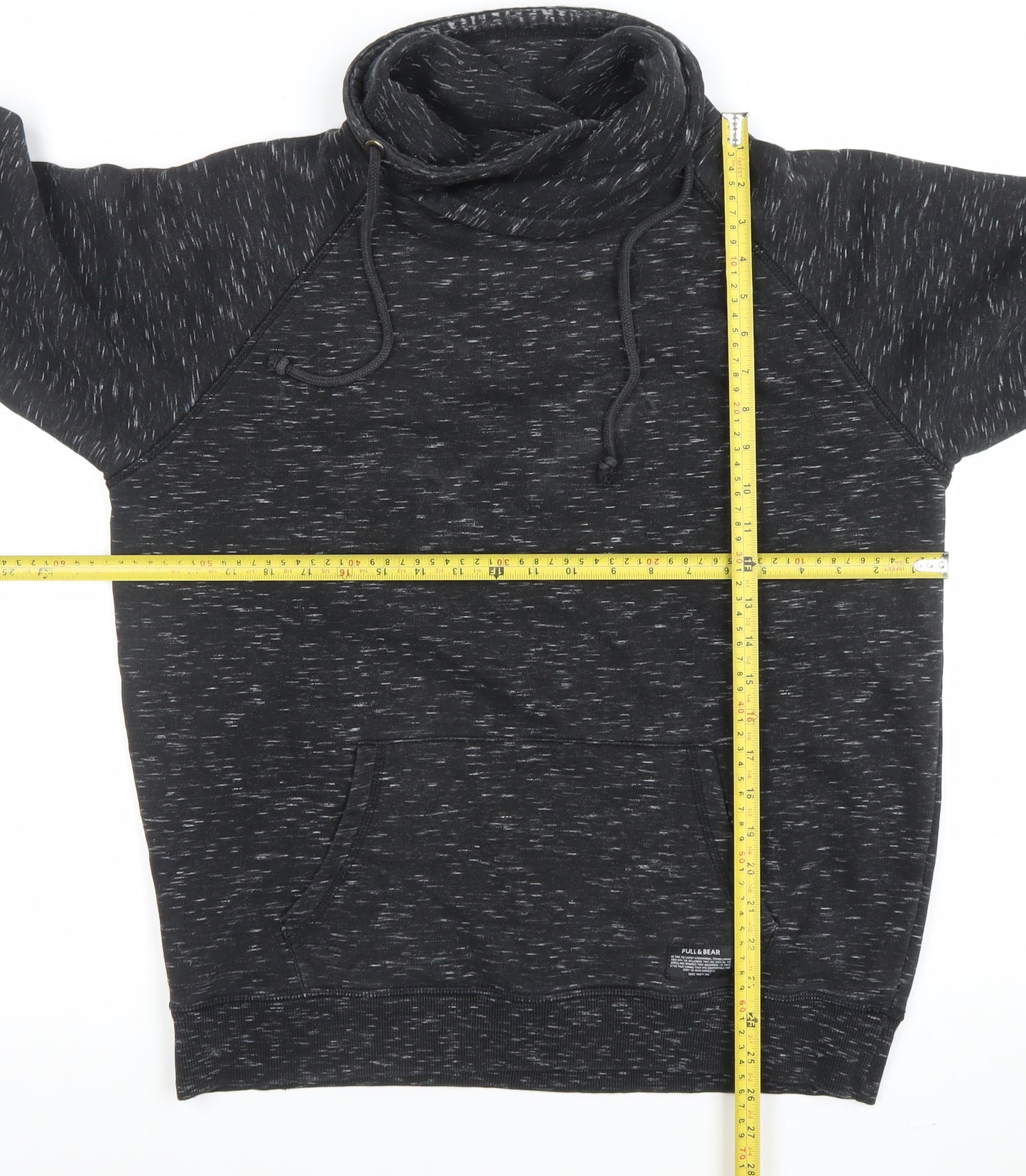 Pull & Bear Men's Black High Neck Pullover Sweatshirt Size M
