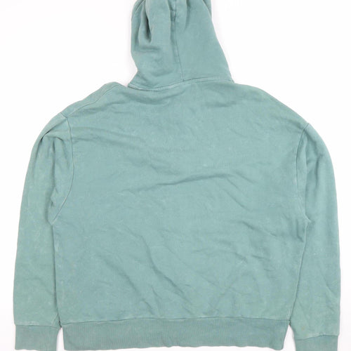Collusion Men's Green Full Zip Hoodie Size S Casual Cotton Blend