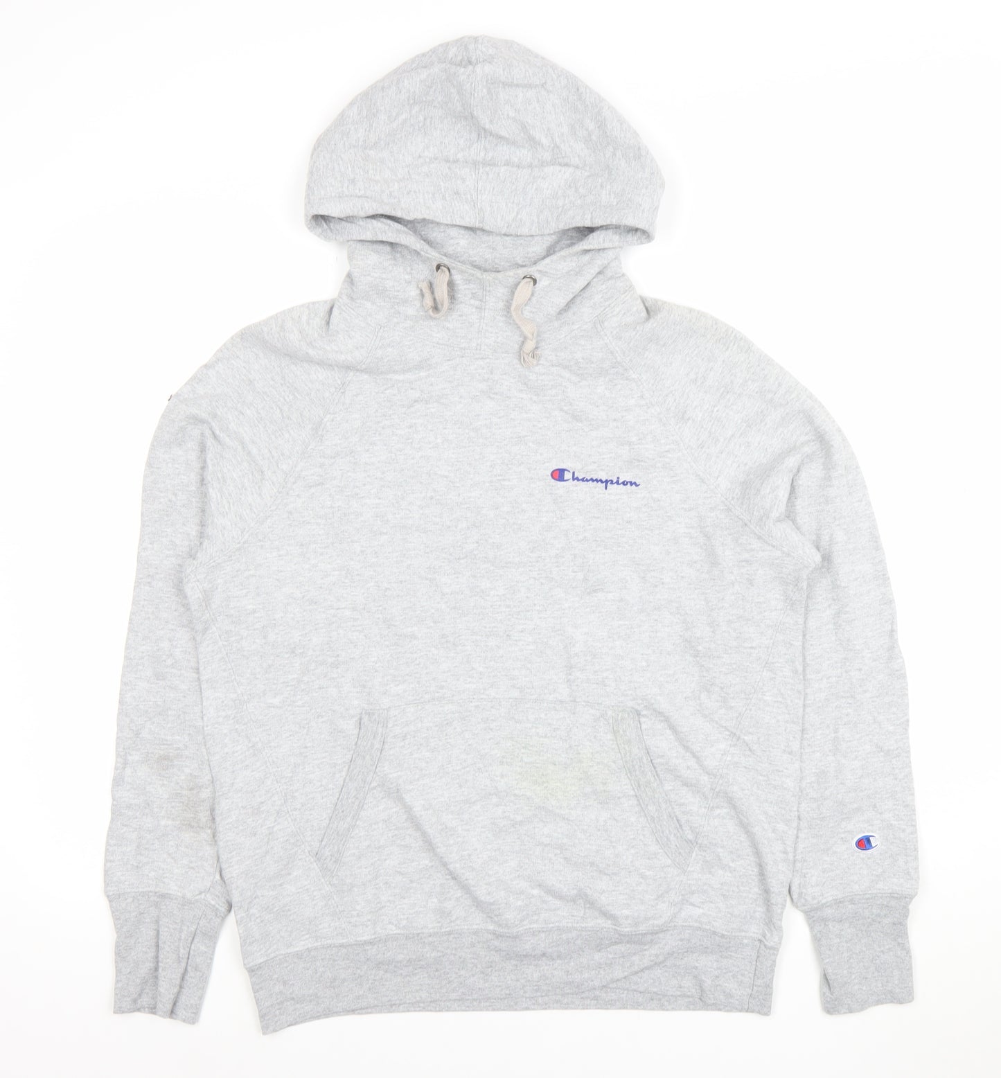 Champion Women's Grey Pullover Hoodie Medium Cotton Blend
