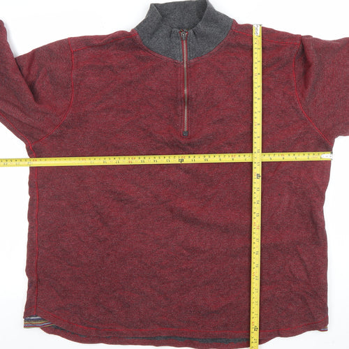 Rohde Graham Men’s Red 1/2 Zip Cotton High Neck Sweatshirt XL