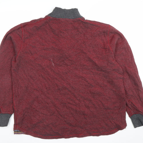 Rohde Graham Men’s Red 1/2 Zip Cotton High Neck Sweatshirt XL
