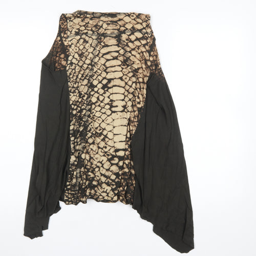 AllSaints Women’s Brown Snake Print Cotton Tunic Blouse UK 6