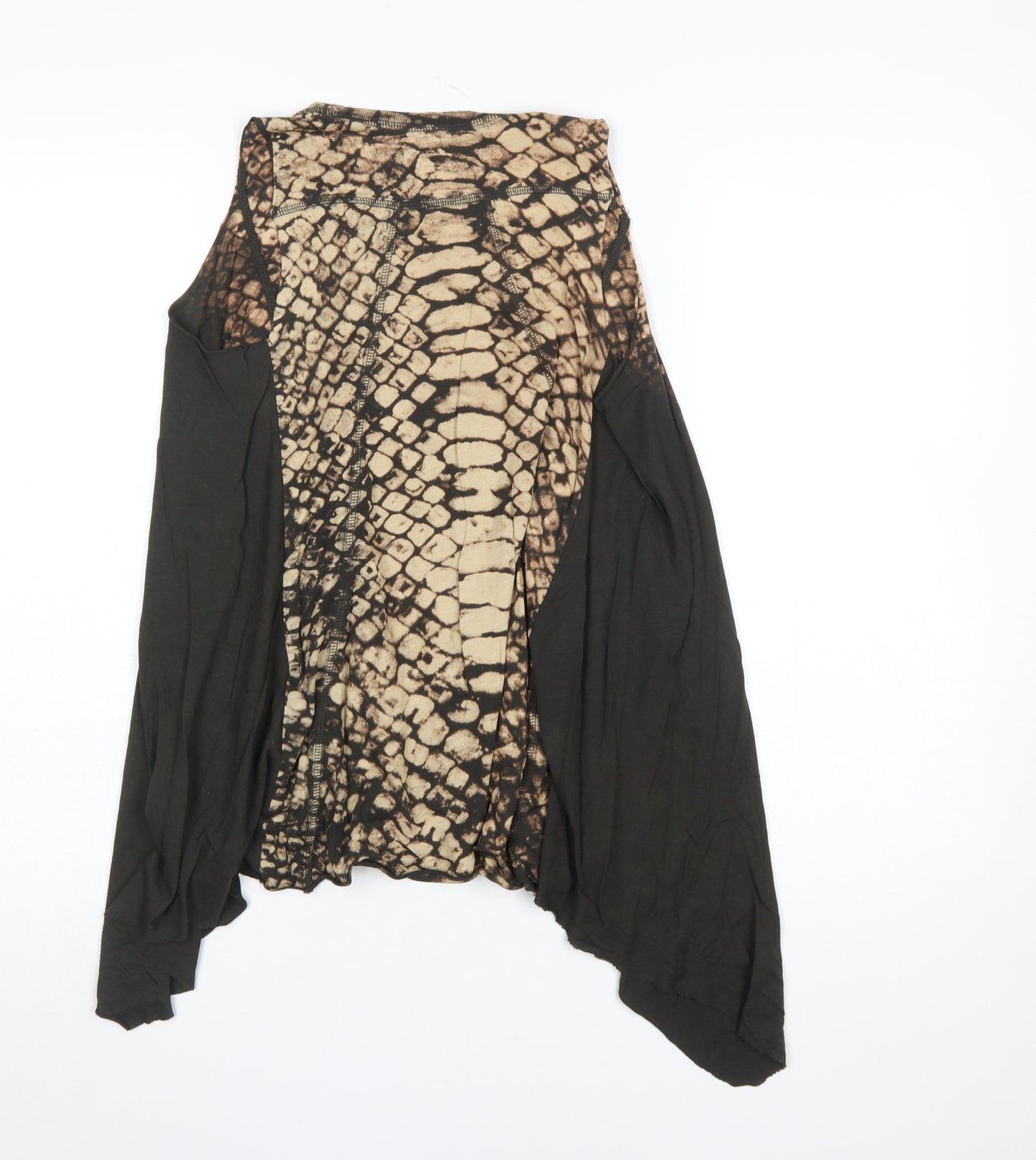 AllSaints Women’s Brown Snake Print Cotton Tunic Blouse UK 6