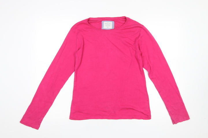 Bare Denim Women Pink Long Sleeve Basic Cotton T-Shirt 2XL