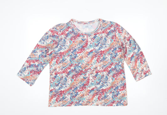 Honor Millburn Women's Multicoloured 3/4 Sleeve Jersey Top Size 14