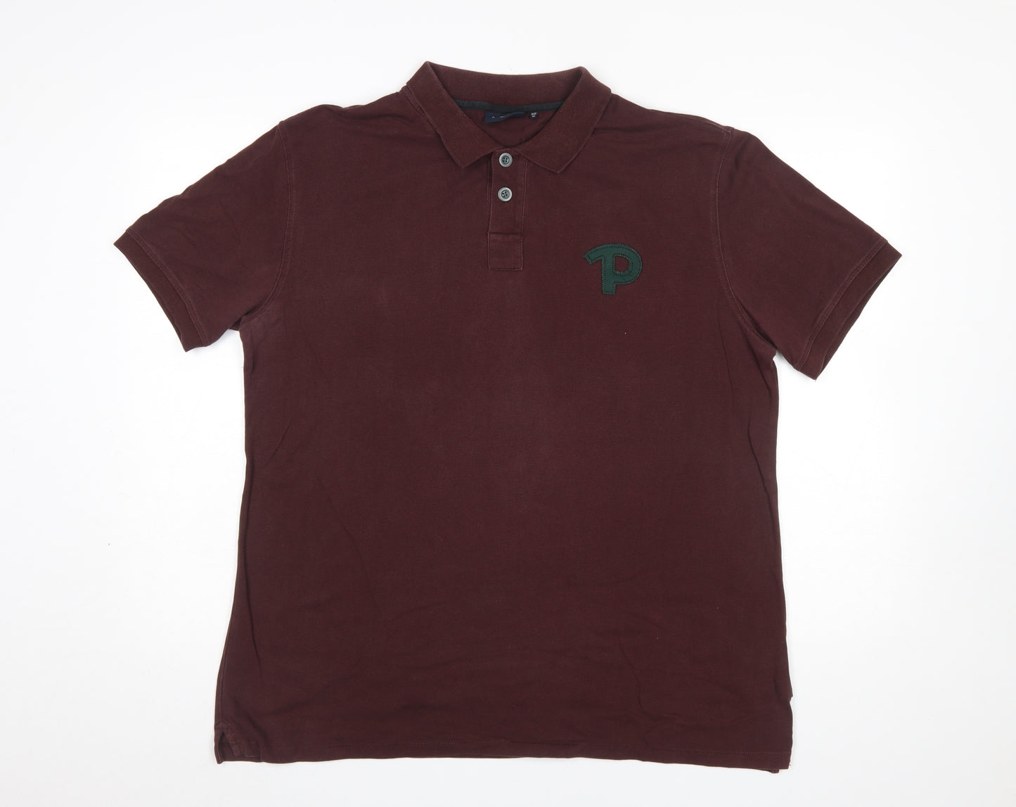 Paul Smith Men's Brown XL Cotton Polo Shirt with Logo