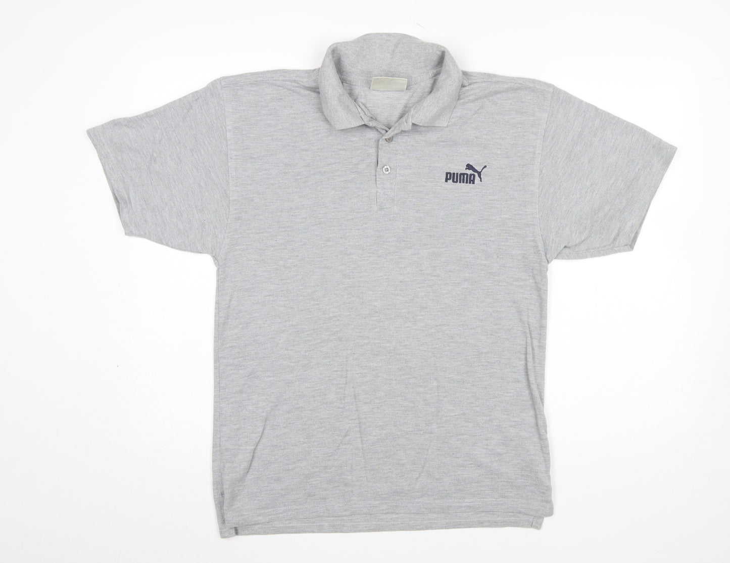 Puma Mens Grey Short Sleeve Regular Fit Polo Shirt Size S