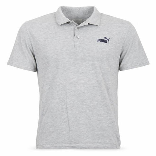 Puma Mens Grey Short Sleeve Regular Fit Polo Shirt Size S