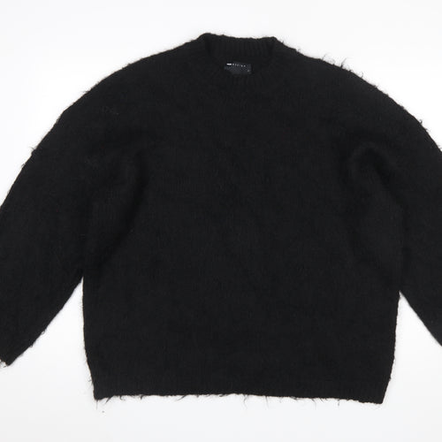 ASOS DESIGN Women's Black Relaxed Knit Pullover Jumper Size S