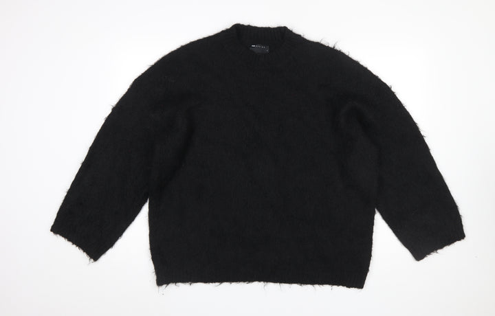 ASOS DESIGN Women's Black Relaxed Knit Pullover Jumper Size S