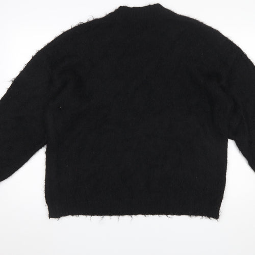 ASOS DESIGN Women's Black Relaxed Knit Pullover Jumper Size S