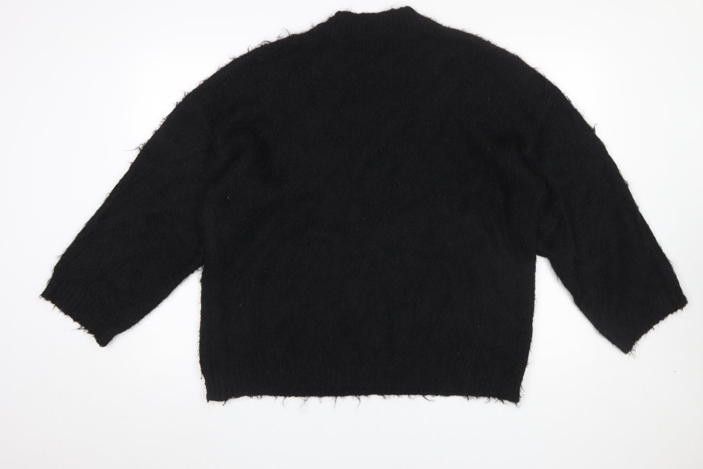 ASOS DESIGN Women's Black Relaxed Knit Pullover Jumper Size S