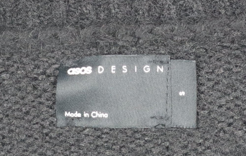ASOS DESIGN Women's Black Relaxed Knit Pullover Jumper Size S