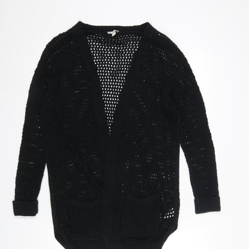 Gap Women's Black Open-Knit Cotton Cardigan Size S