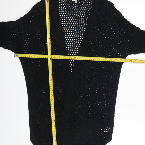 Gap Women's Black Open-Knit Cotton Cardigan Size S