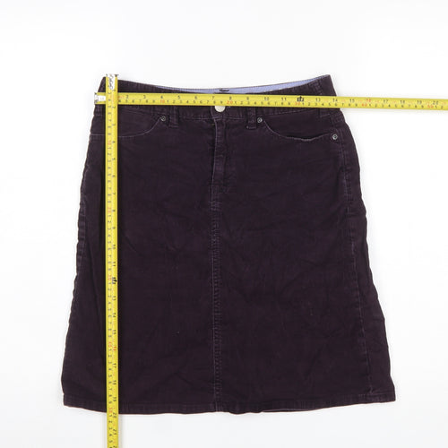 GAP Women’s Purple Corduroy A-Line Knee Length Skirt UK 8