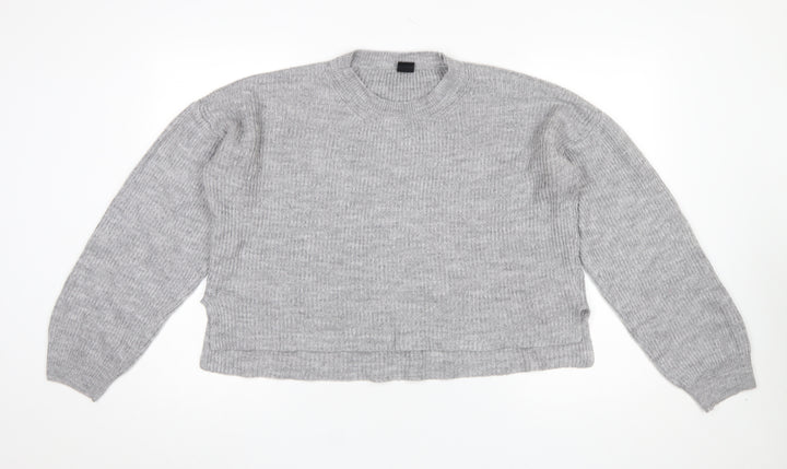 Urban Outfitters Women's Grey Chunky Knit Pullover Jumper Size M