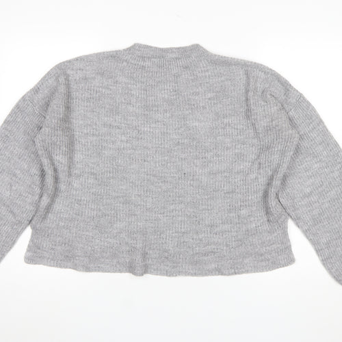 Urban Outfitters Women's Grey Chunky Knit Pullover Jumper Size M