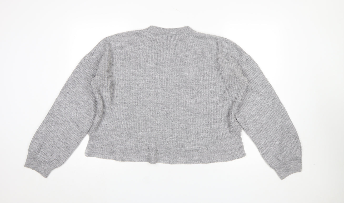 Urban Outfitters Women's Grey Chunky Knit Pullover Jumper Size M