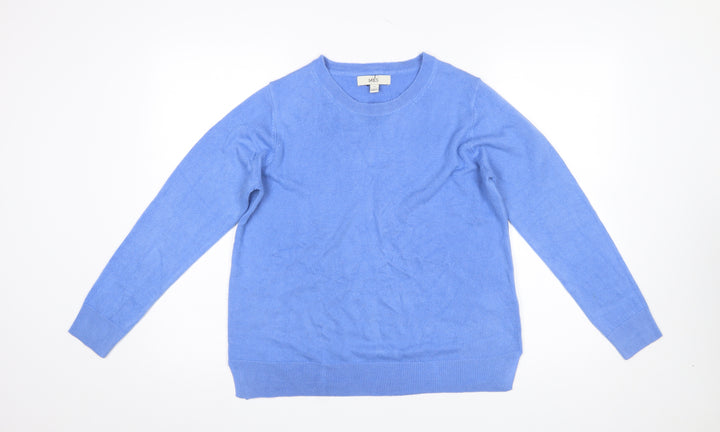 Marks and Spencer Womens Blue Crew Neck Acrylic Jumper Size 12