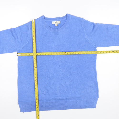 Marks and Spencer Womens Blue Crew Neck Acrylic Jumper Size 12
