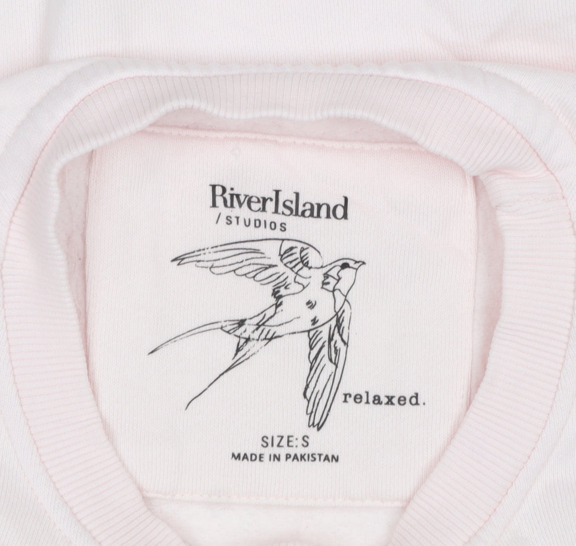 River Island Women Pink Relaxed Pullover Sweatshirt Size S