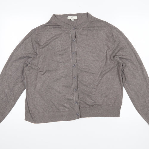 Marks and Spencer Women Brown Size 18 Button-Up Cardigan