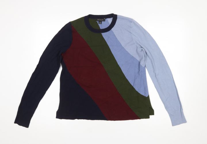 Ann Taylor Women’s Multicoloured Crew Neck Knit Jumper Size M