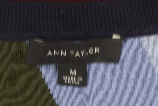Ann Taylor Women’s Multicoloured Crew Neck Knit Jumper Size M