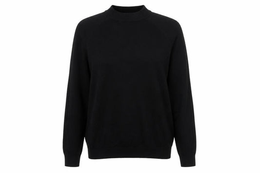 Zara Womens Black Mock Neck Pullover Knit Jumper Size L