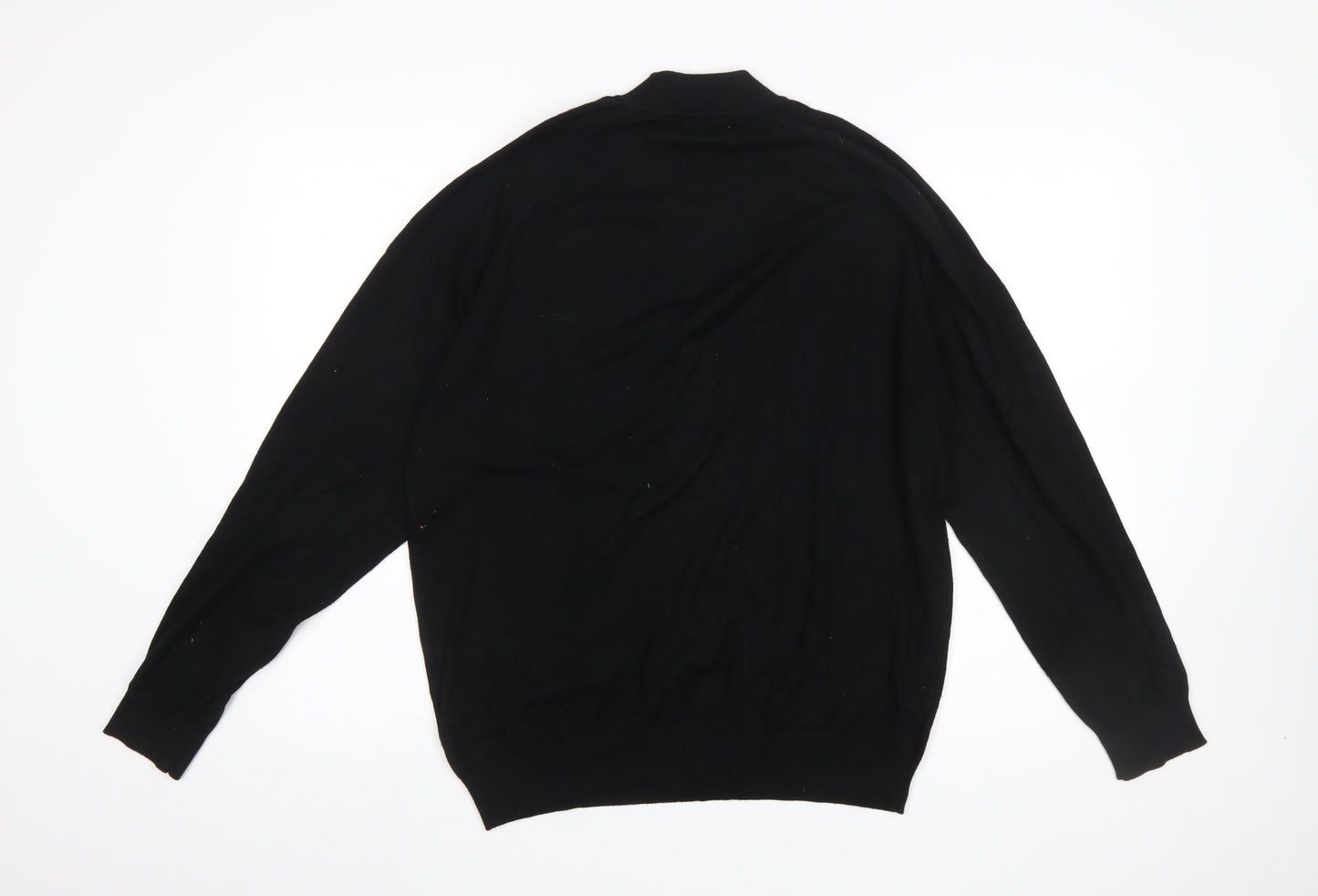 ZARA Womens Black Mock Neck Pullover Knit Jumper Size L