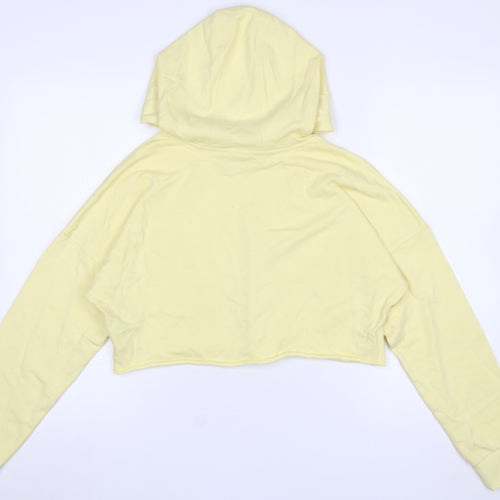 H&M Sport Yellow Cropped Hoodie Women’s Small Cotton Casual