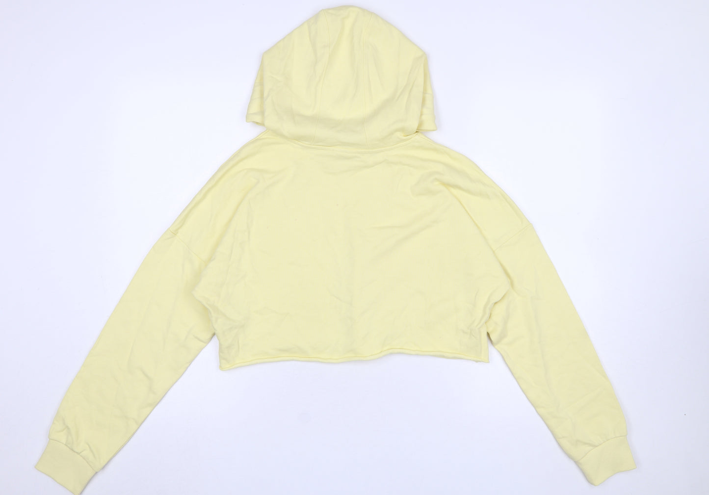 H&M Sport Yellow Cropped Hoodie Women’s Small Cotton Casual