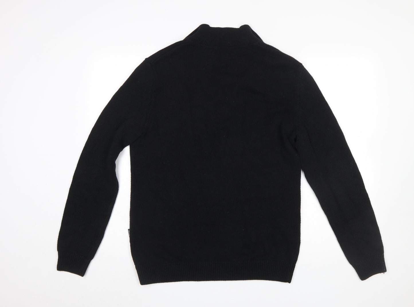 ONLY & SONS Men’s Black Cotton Blend V-Neck Pullover Jumper M