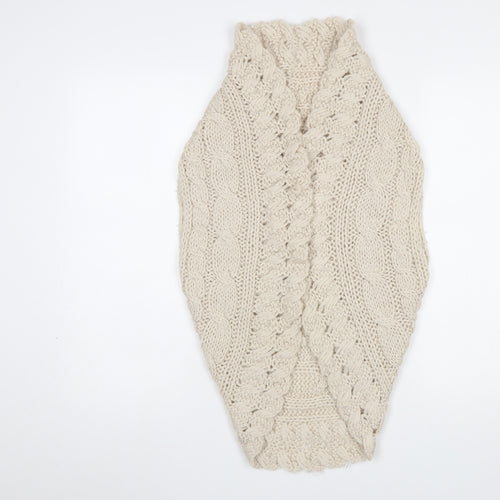 Vanilla Sands Women Beige Chunky Knit Sleeveless Shrug Size 10