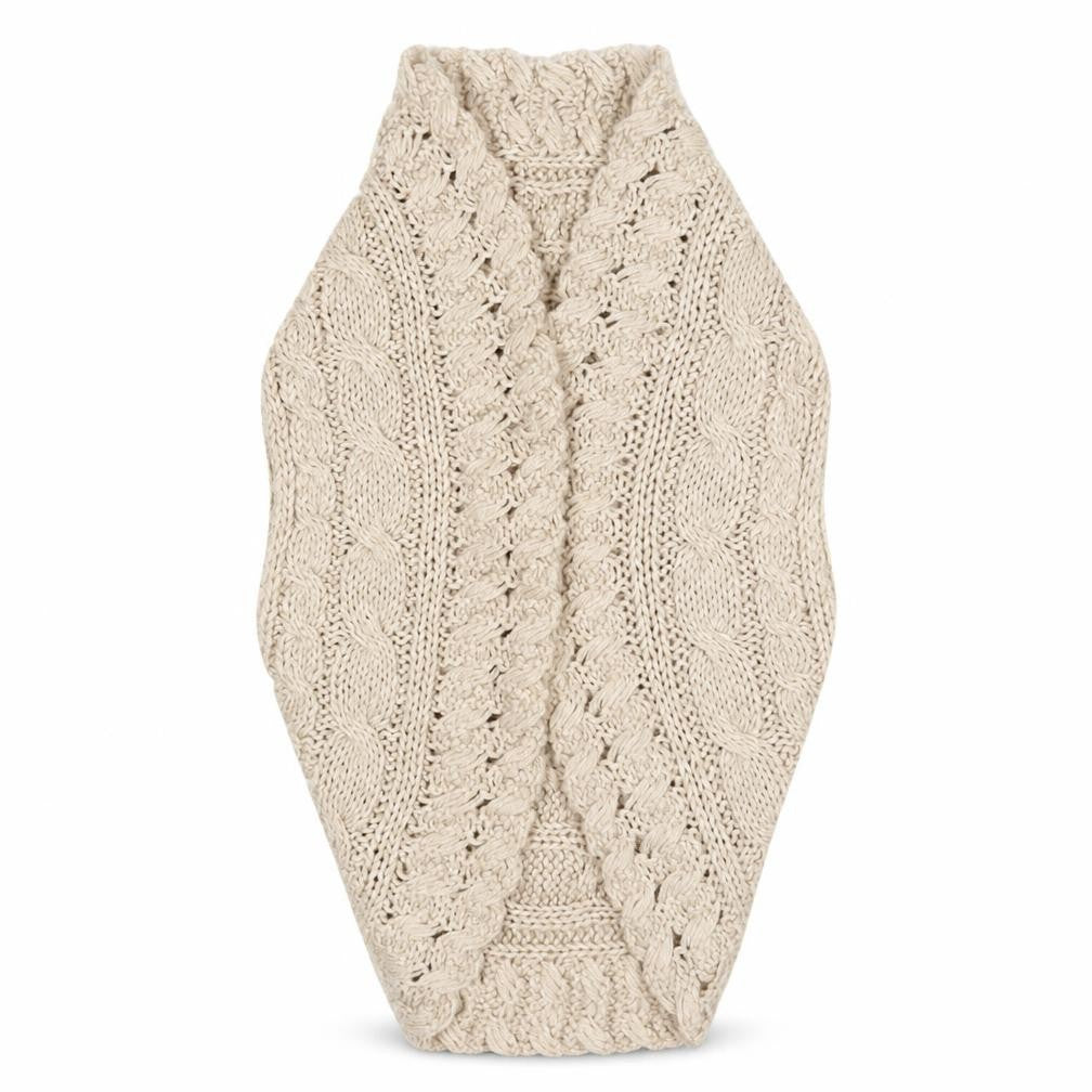 Vanilla Sands Women Beige Chunky Knit Sleeveless Shrug Size 10