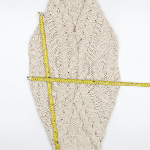 Vanilla Sands Women Beige Chunky Knit Sleeveless Shrug Size 10