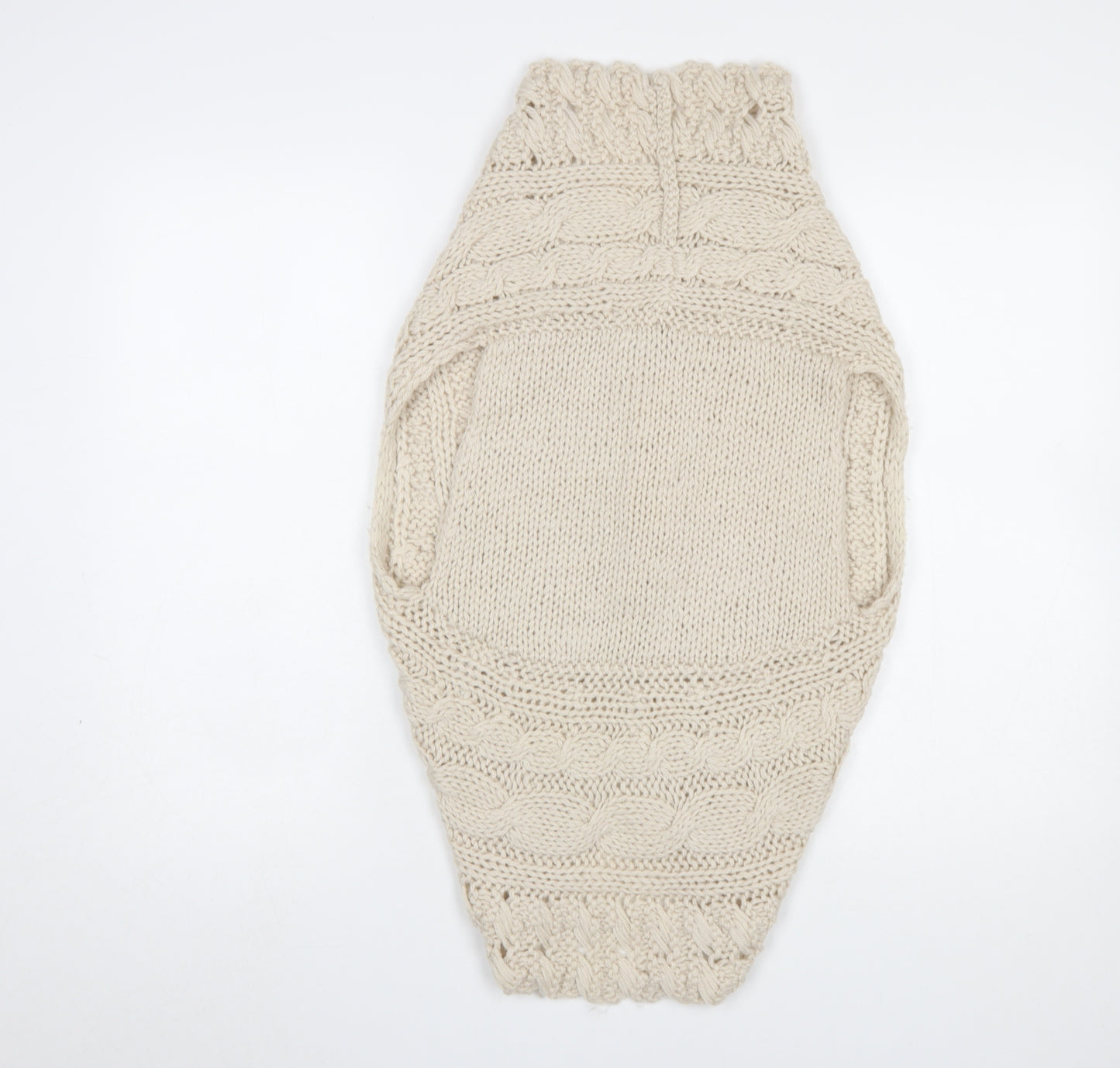 Vanilla Sands Women Beige Chunky Knit Sleeveless Shrug Size 10