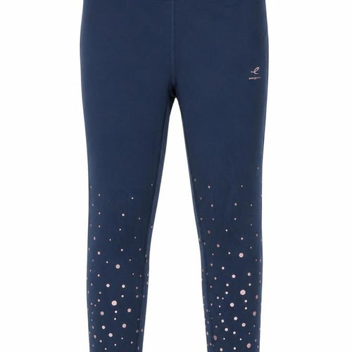 Energetics Girls Blue Sports Leggings 10 Years Ankle Length Polka Dot Stretch