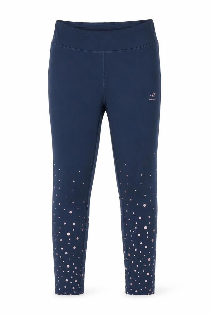Energetics Girls Blue Sports Leggings 10 Years Ankle Length Polka Dot Stretch