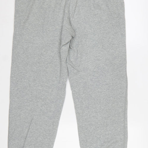 Nike Womens Grey Jogger Sweatpants L Cotton Blend Elastic Waist
