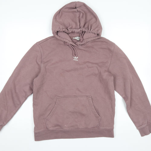 Adidas Women Purple Pullover Hoodie Cotton Blend UK 12 Excellent