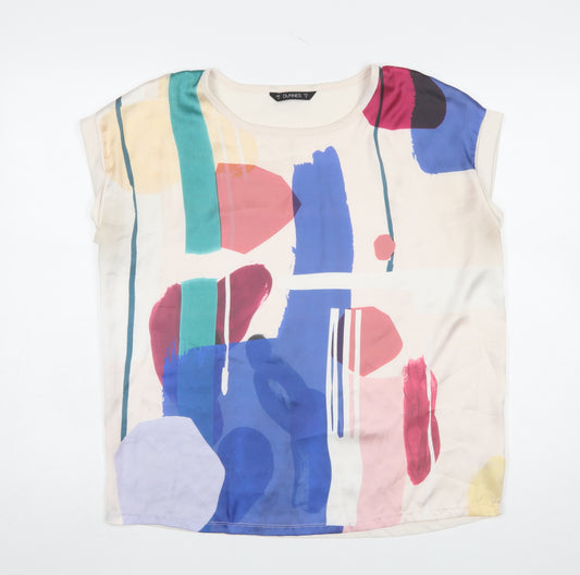 Dunnes Stores Womens Multicoloured Abstract Print Blouse Size 14