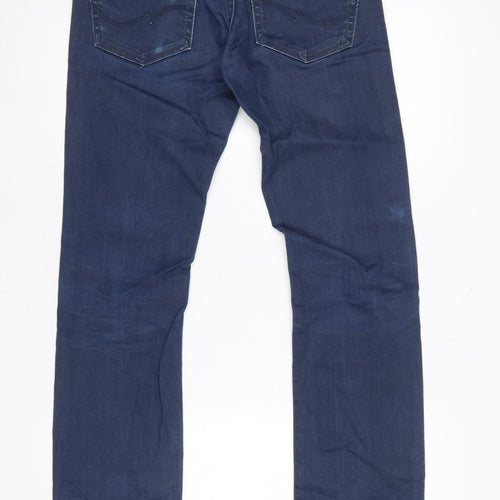 Jack & Jones Men's Blue Straight Regular Fit Denim Jeans 30W 32L