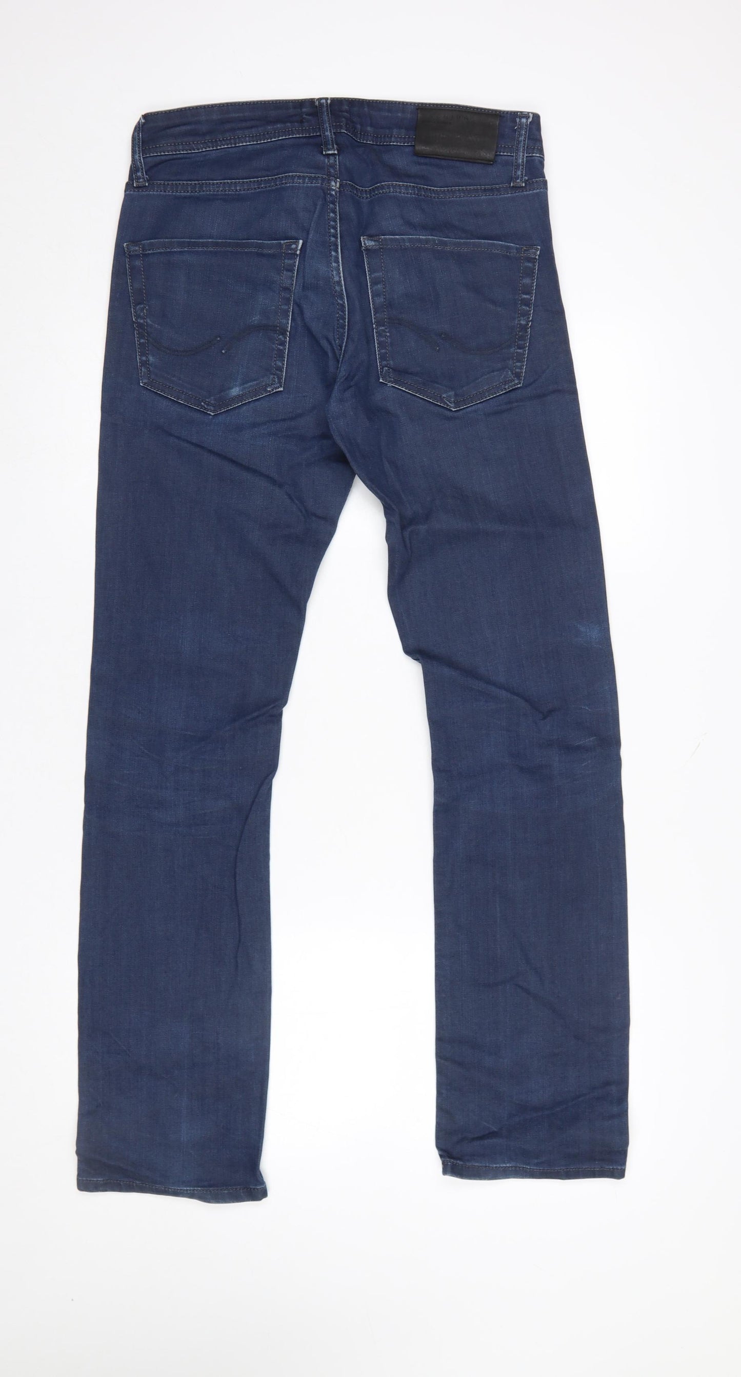 Jack & Jones Men's Blue Straight Regular Fit Denim Jeans 30W 32L