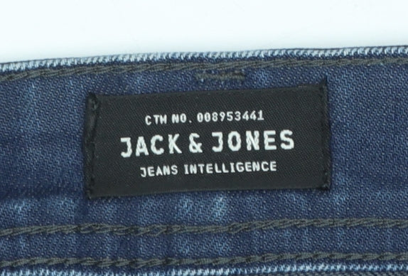 Jack & Jones Men's Blue Straight Regular Fit Denim Jeans 30W 32L