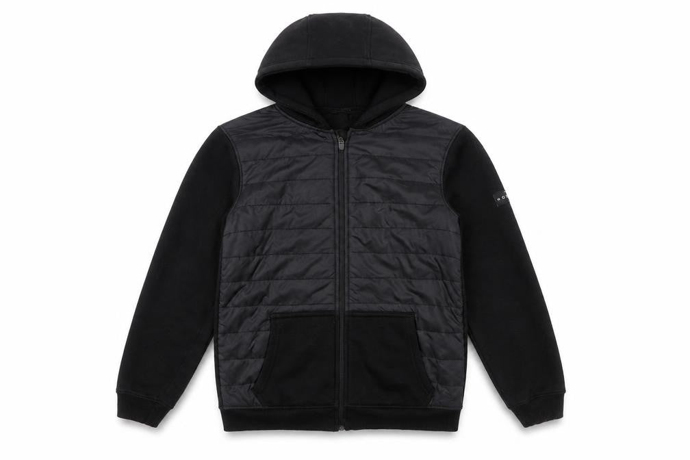 Holyfield Boys Black Hooded Puffer Jacket 12-14 Years Full Zip Quilted
