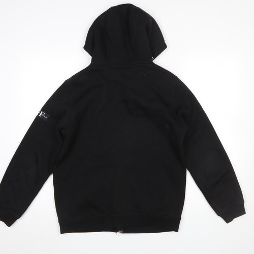 Holyfield Boys Black Hooded Puffer Jacket 12-14 Years Full Zip Quilted