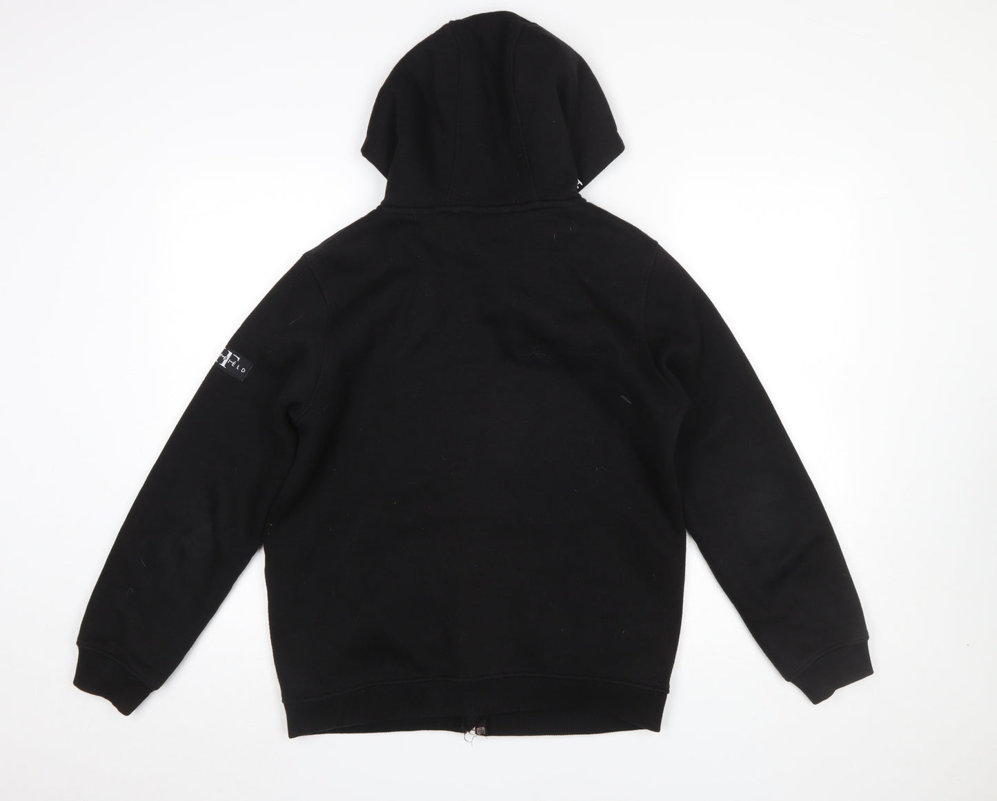 Holyfield Boys Black Hooded Puffer Jacket 12-14 Years Full Zip Quilted