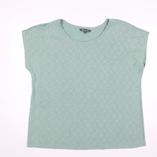 Bonmarché Women’s Green Embroidered Short Sleeve Blouse Size 18
